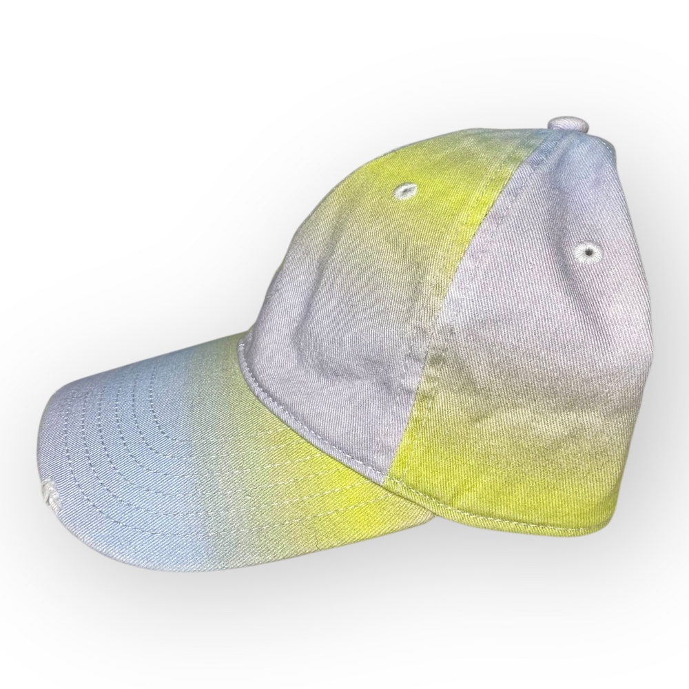 NWT Aerie Ombre Baseball Hat Adjustable Cap Yellow Blue Gradient
